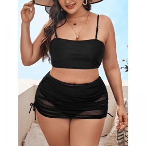 Tre pezzi costumi da bagno senza schienale