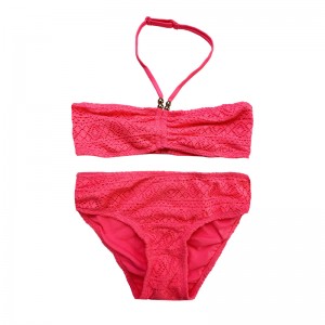 Halterneck Lace Due pezzi per bambini costumi da bagno