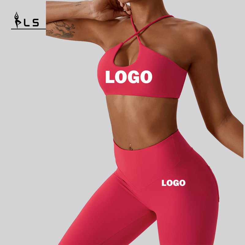 SC1061 reggiseno sportivo e leggings set yoga in contité da yoga set per donne abbigliamento per la palestra all\'aperto