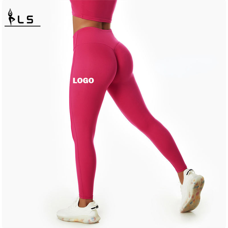 SC101010 Prezzo all\'ingrosso Pantaloni da yoga ad alta vita Leggings Scriveging per le donne con logo personalizzato