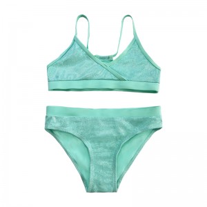 Costume da bagno a colore solido monopezzo per bambini