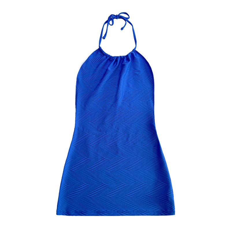 Modello blu Speciale Halter Cingcio Abito da bagno monopezzo